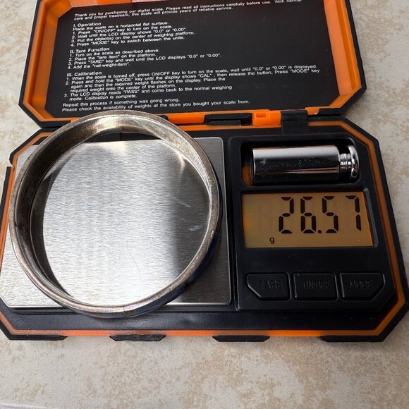 Vintage Fine 970 Silver Inlay Blue Lapis Lazuli Bangle Bracelet 26.5 Grams - Picture 8 of 8